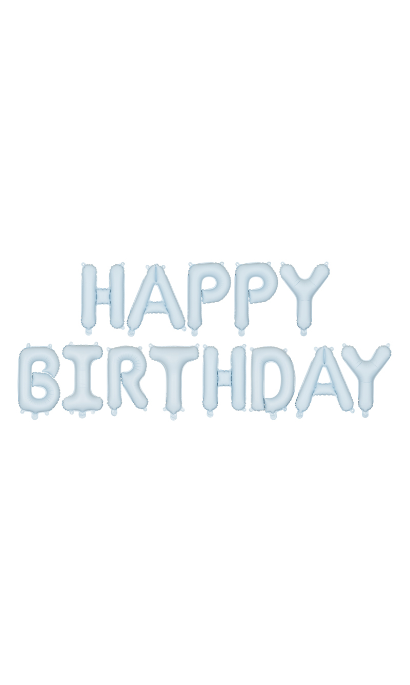 Foil Balloon Happy Birthday 340x35cm Blue
