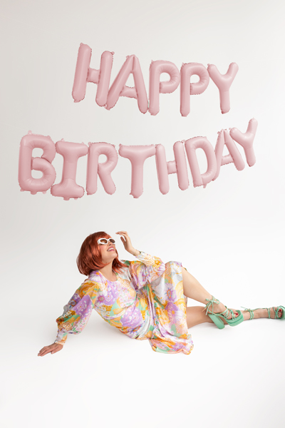 Foil Balloon Happy Birthday 340x35cm Pink - Image 2