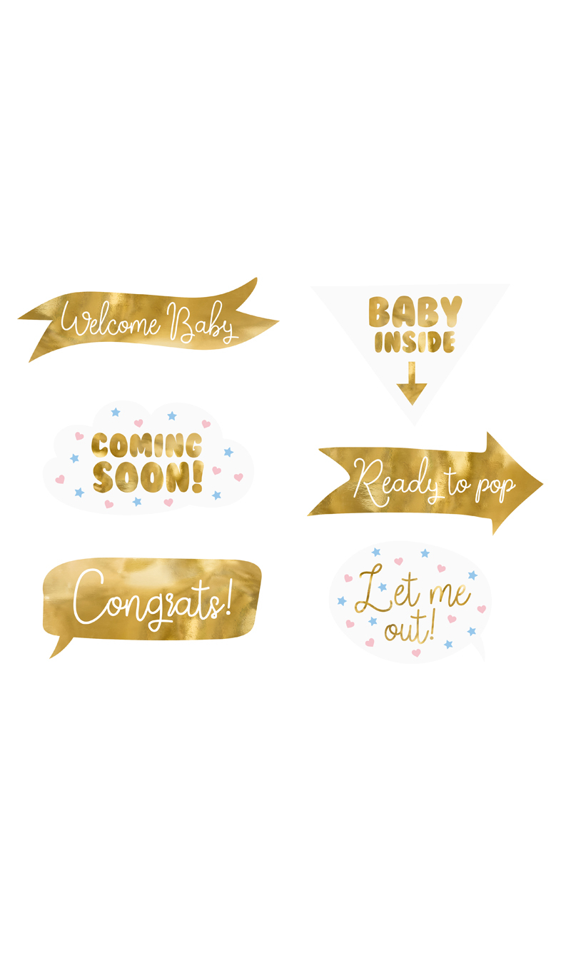 Photo Props Baby Shower Mix - 6pk