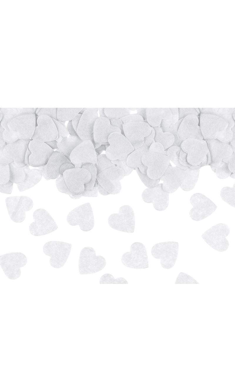 Confetti Hearts 16x16cm White 15G