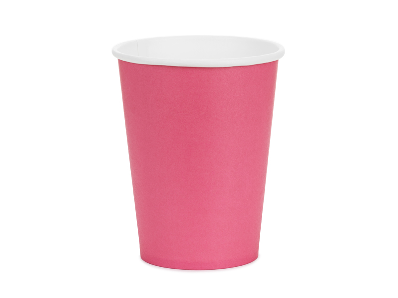 Paper Cups Dark Pink 250ml - 6pk