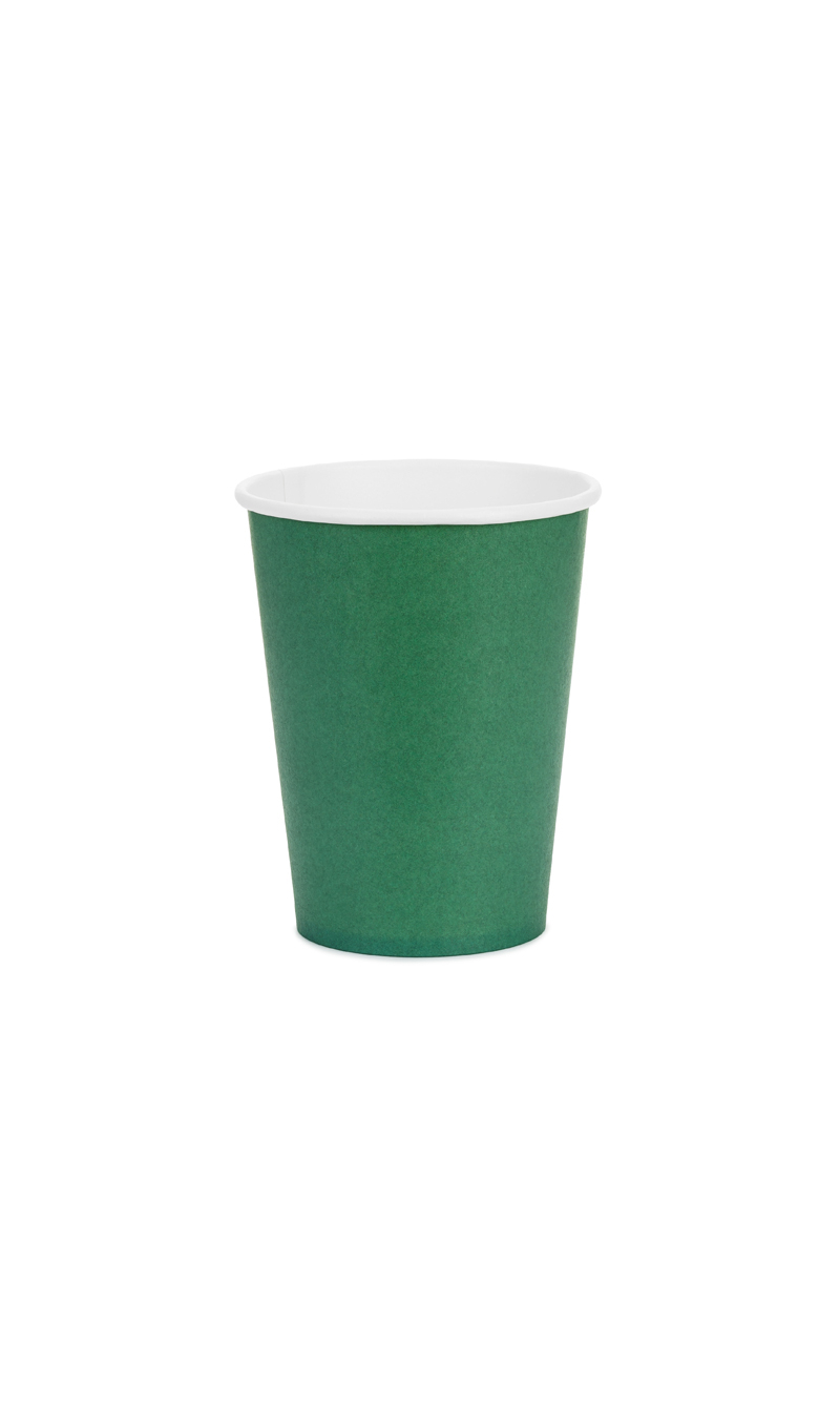Paper Cups Dark Green 250ml - 6pk