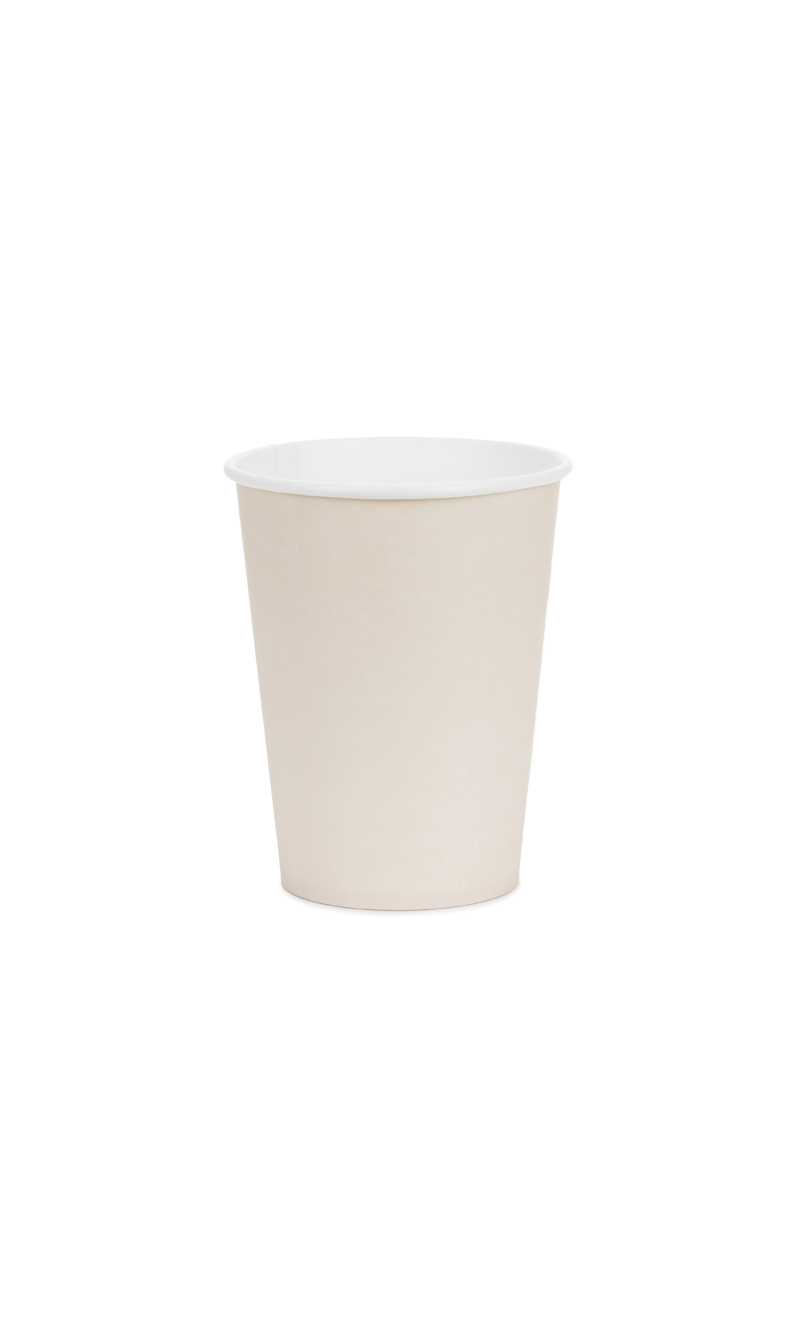 Paper Cups Beige 250ml - 6pk