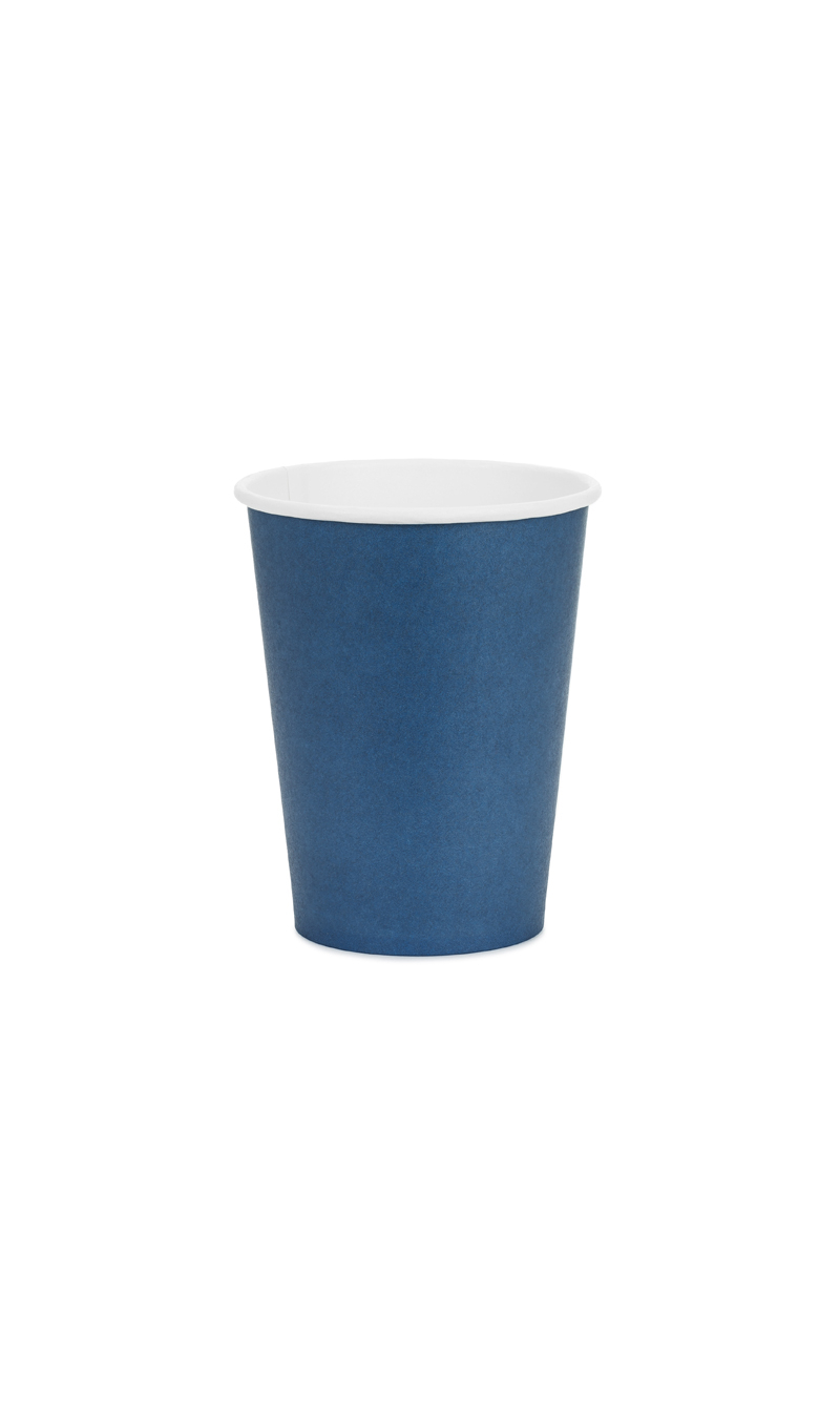 Paper Cups Dark Blue 250ml - 6pk
