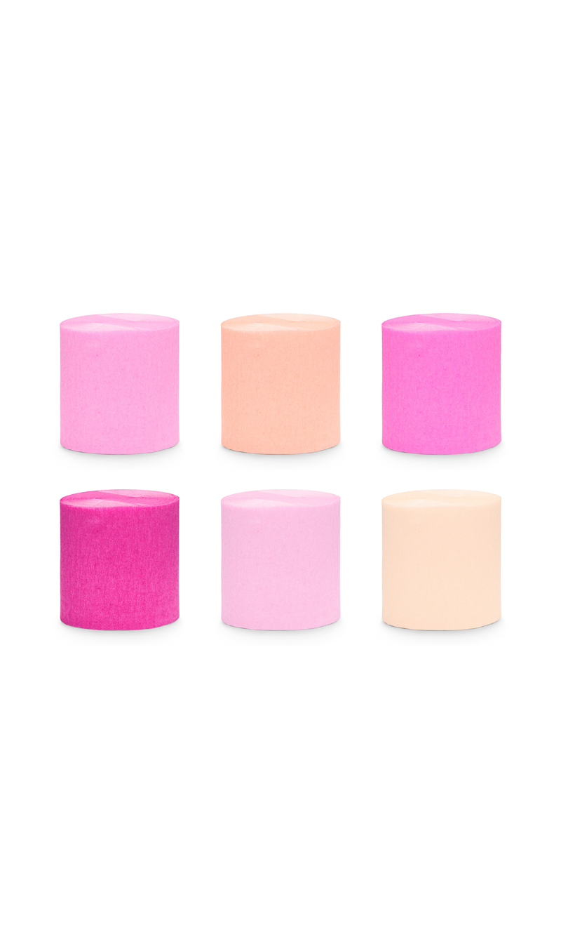 Crepe 5cm/10M Set Of 6 Mix - 6pk