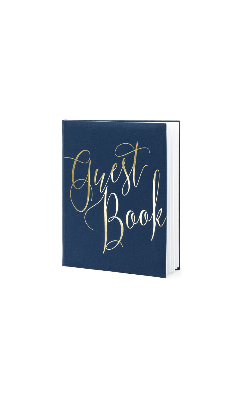 Guest Book 20x24.5cm Navy Blue 22 Pages