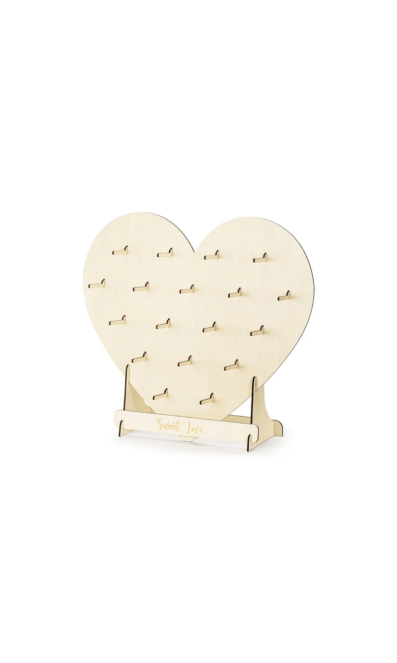 Donut Wall Heart Natural Wood 65x59cm