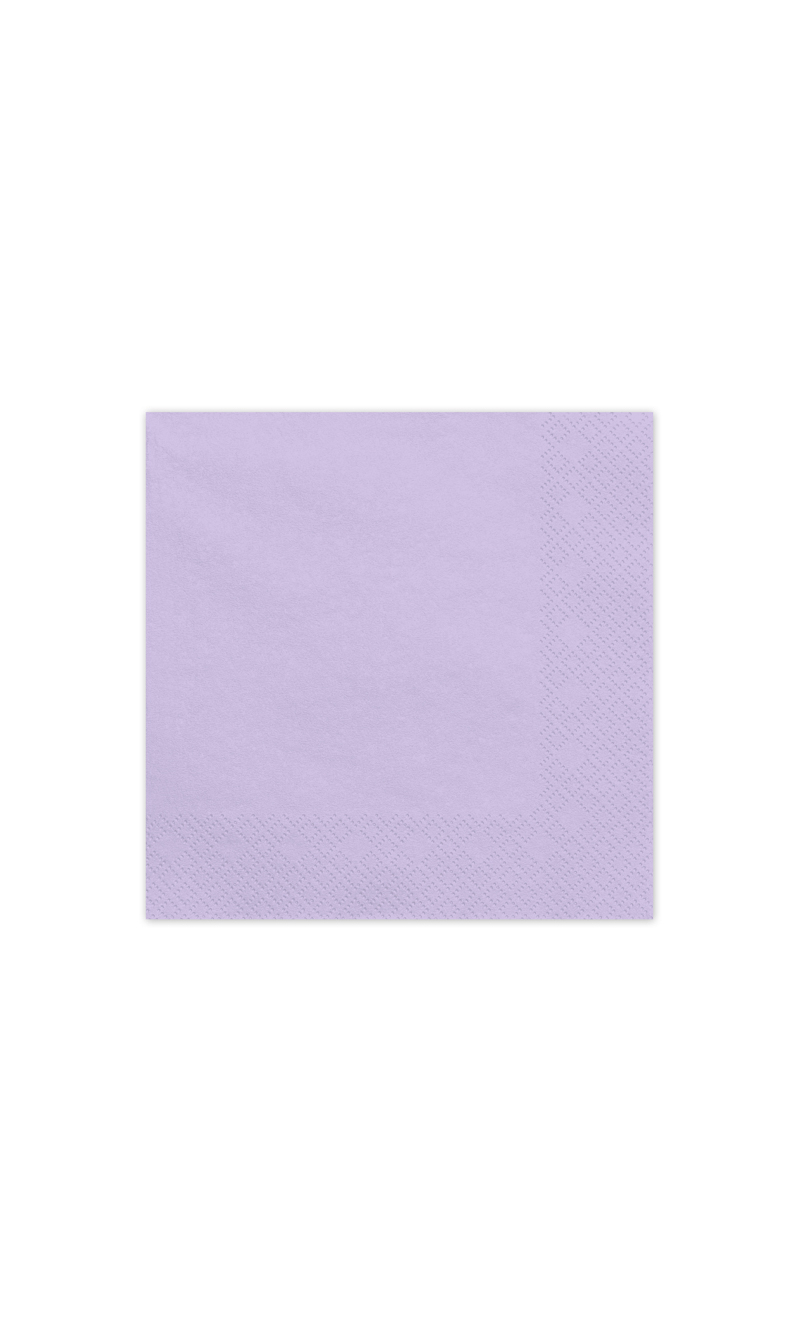 Paper Napkins Lavender 33x33cm - 20pk
