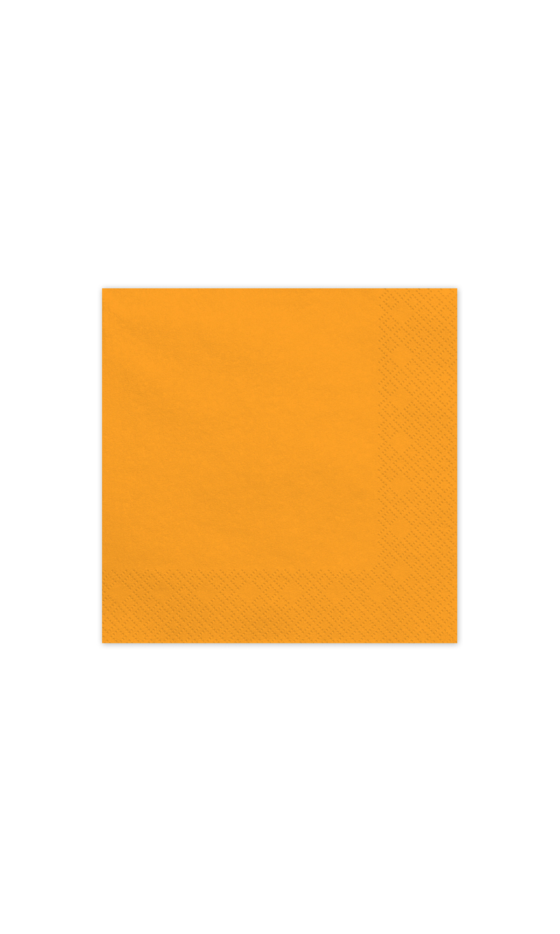 Paper Napkins Light Orange 33x33cm - 20pk