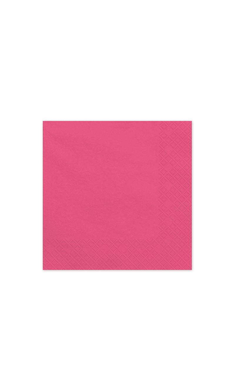 Paper Napkins Dark Pink 33x33cm - 20pk