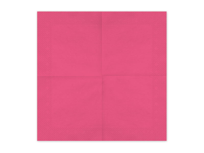 Paper Napkins Dark Pink 33x33cm - 20pk - Image 2