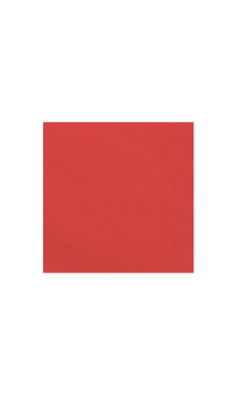 Paper Napkins Dark Red 33x33cm - 20pk