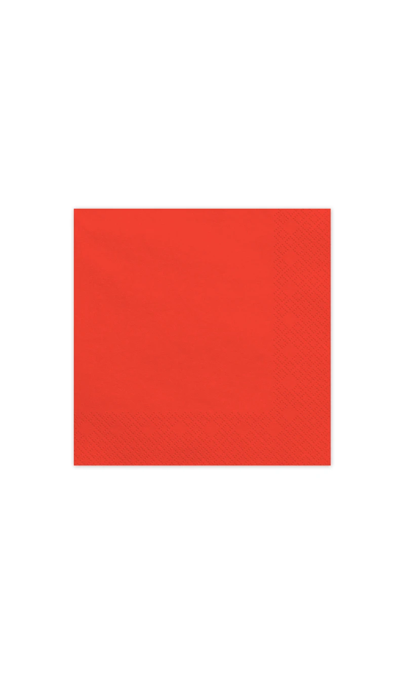 Paper Napkins Red 33x33cm - 20pk