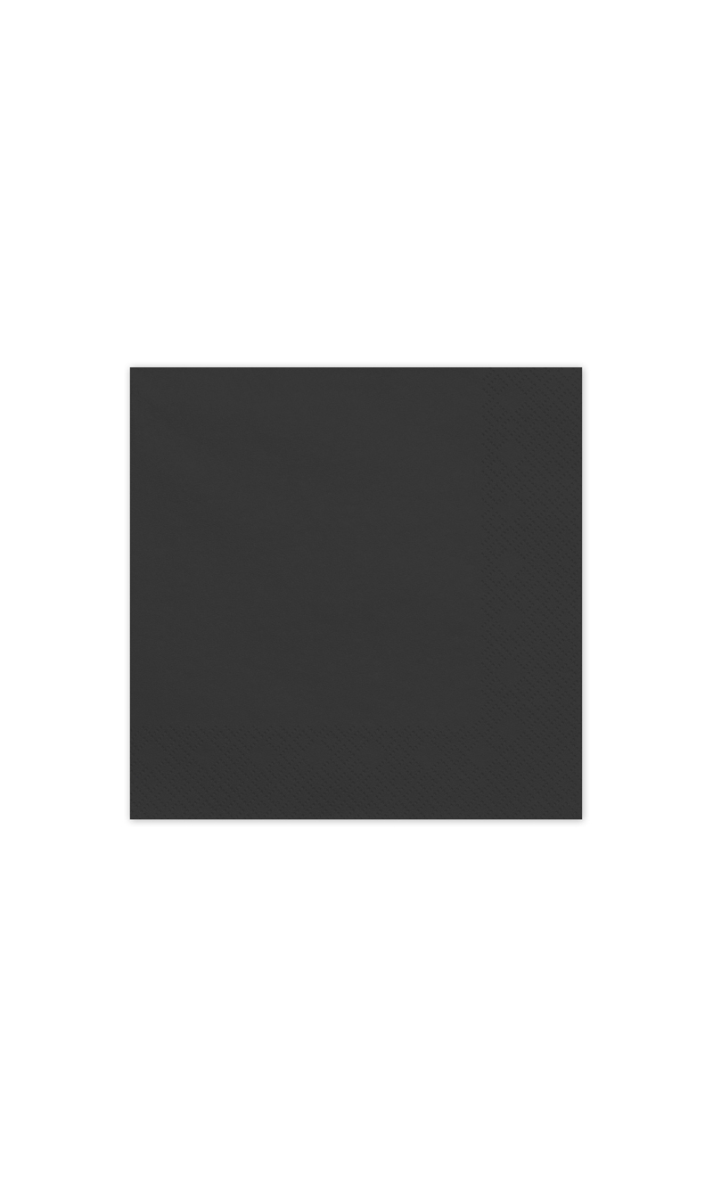 Paper Napkins Black 33x33cm - 20pk