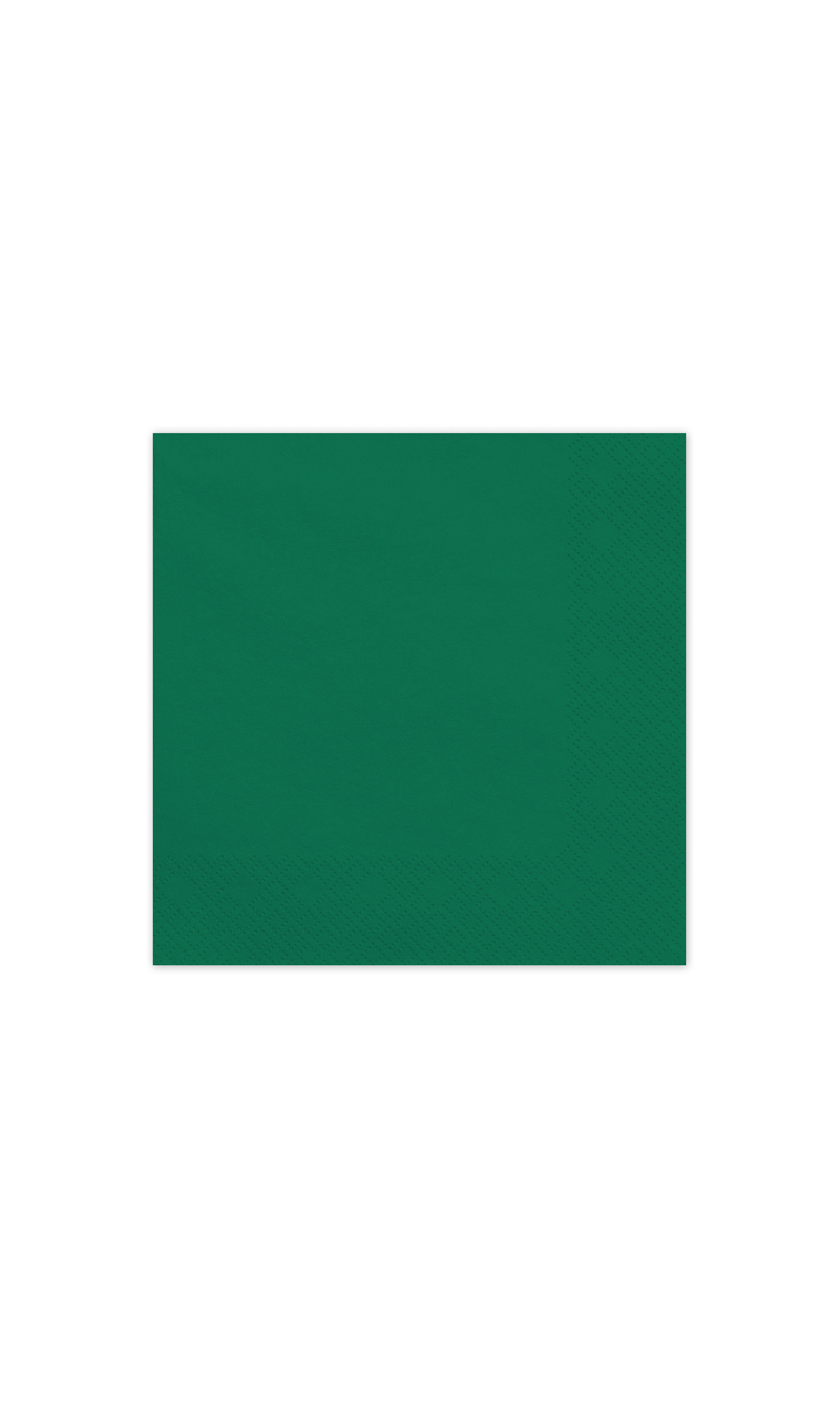 Paper Napkins Dark Green 33x33cm - 20pk