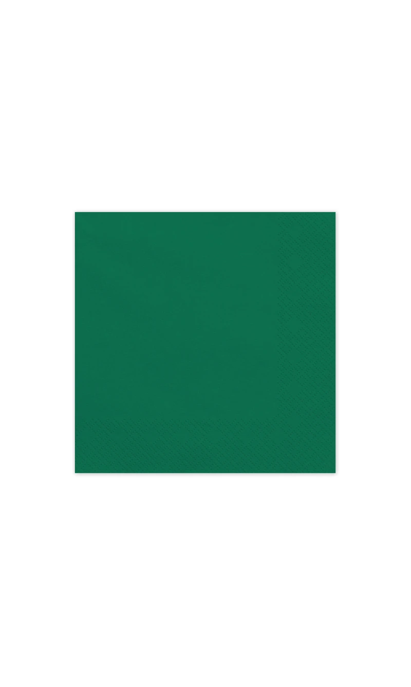 Paper Napkins Dark Green 33x33cm - 20pk