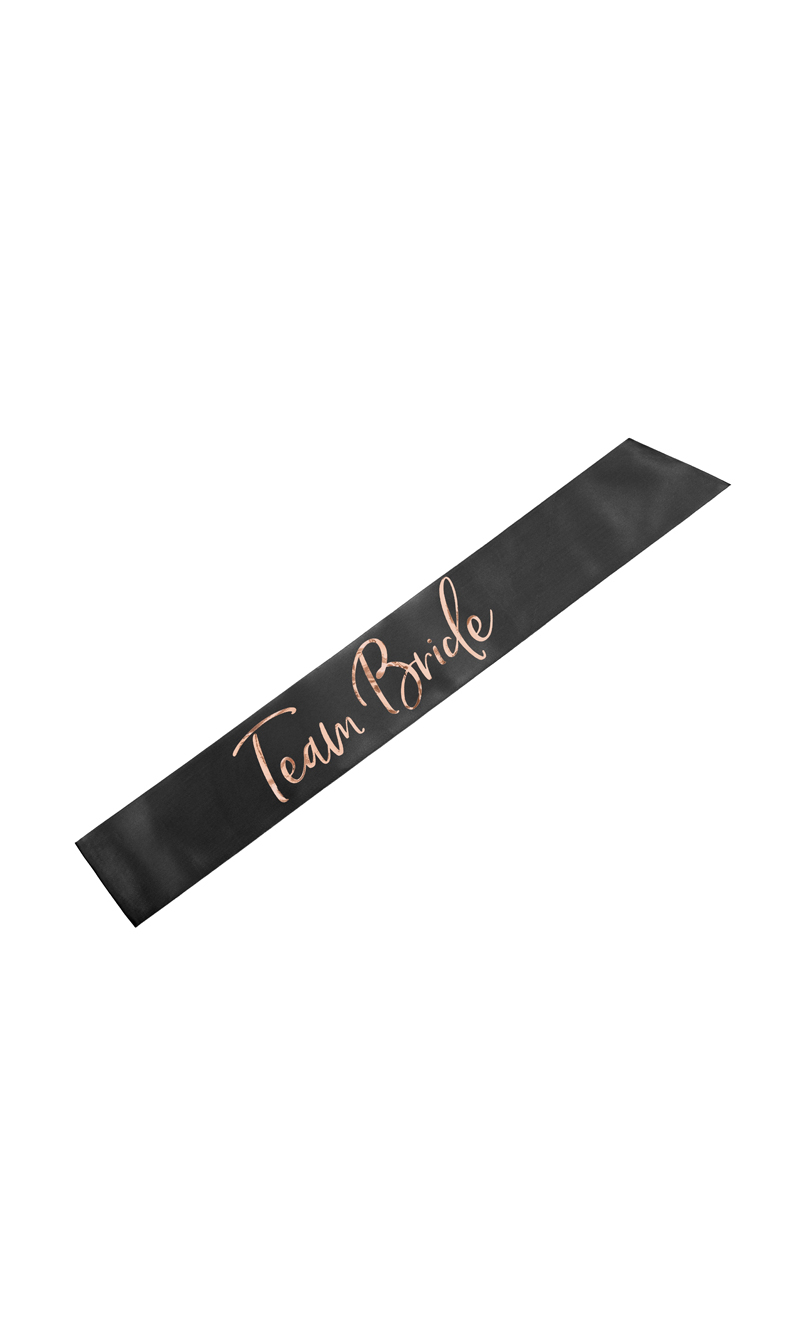 Team Bride Sash Black 75cm