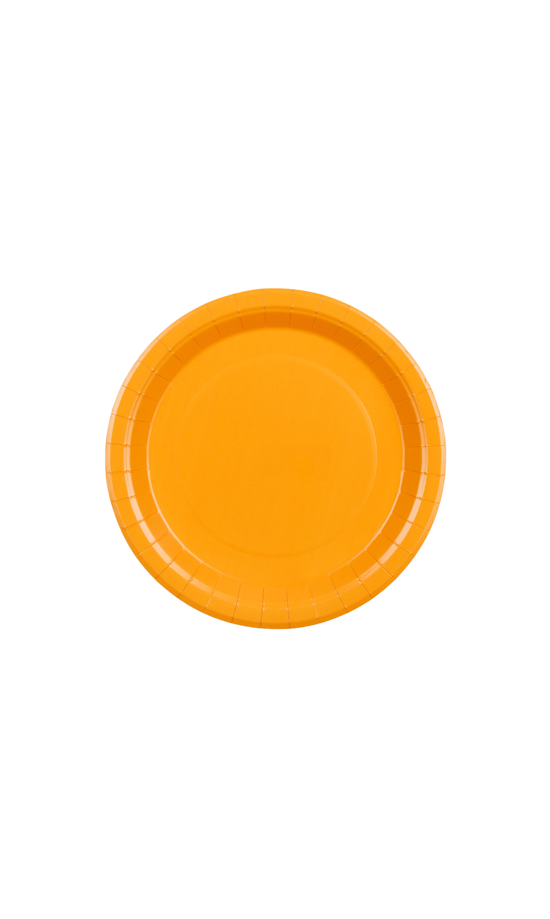 Paper Plates Light Orange 23cm - 6pk