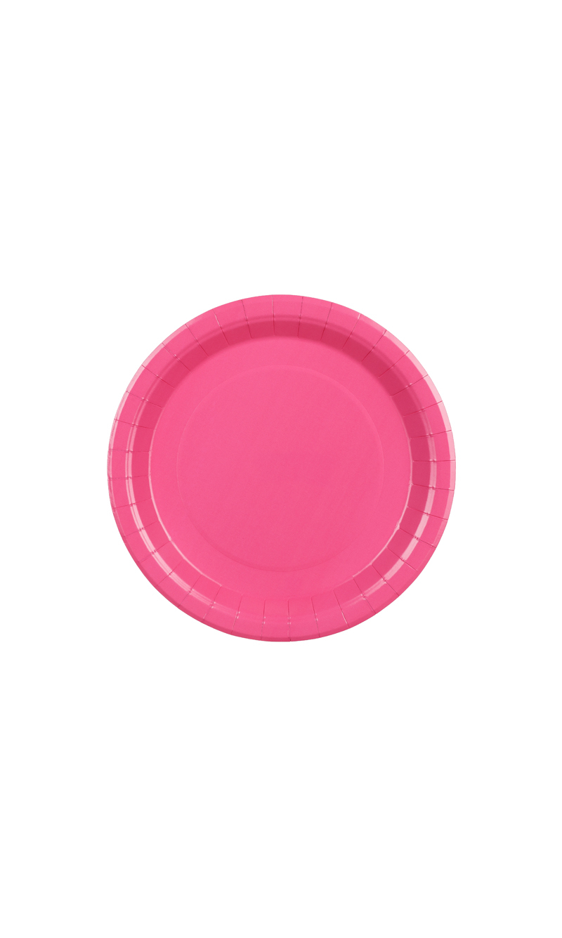Paper Plates Dark Pink 23cm - 6pk