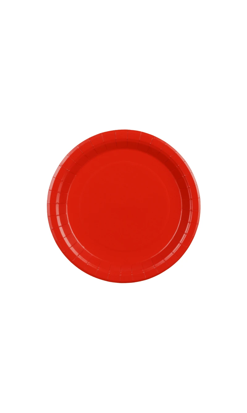Paper Plates Red 23cm - 6pk