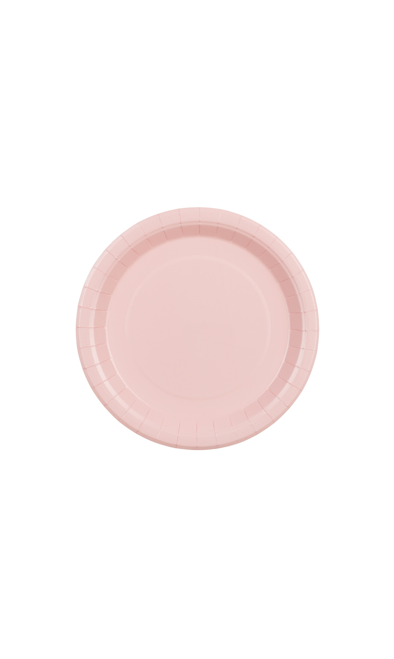Paper Plates Light Pink 23cm - 6pk
