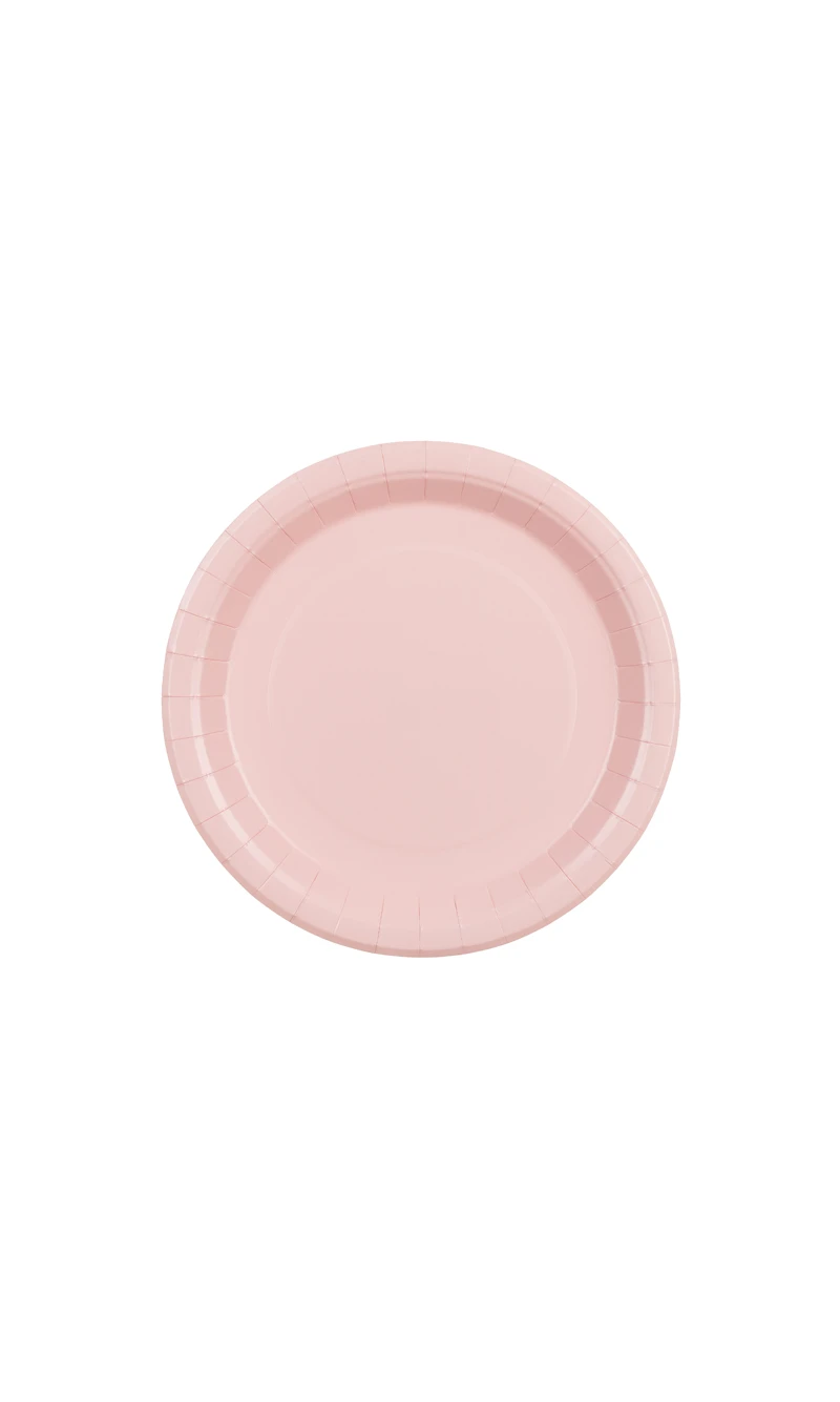 Paper Plates Light Pink 23cm - 6pk
