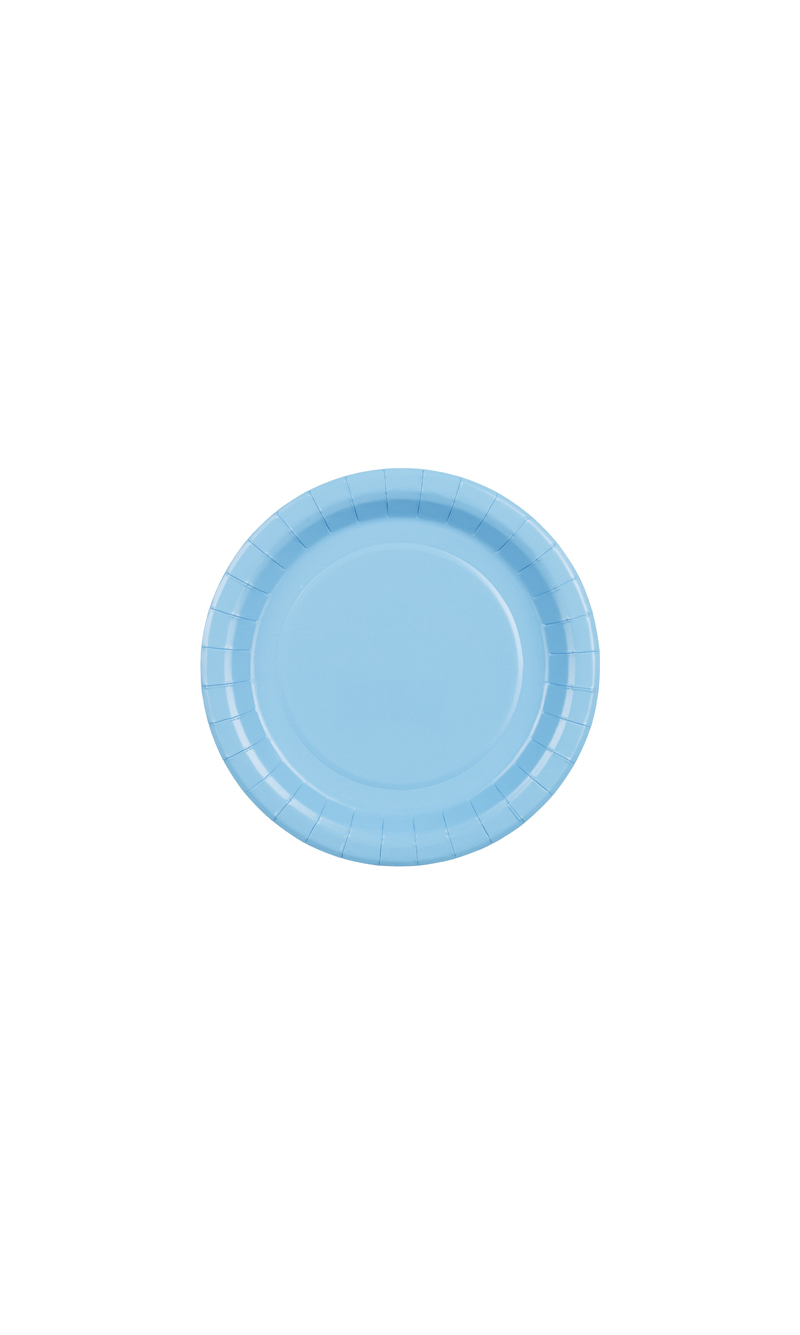 Paper Plates Light Blue 18cm - 6pk