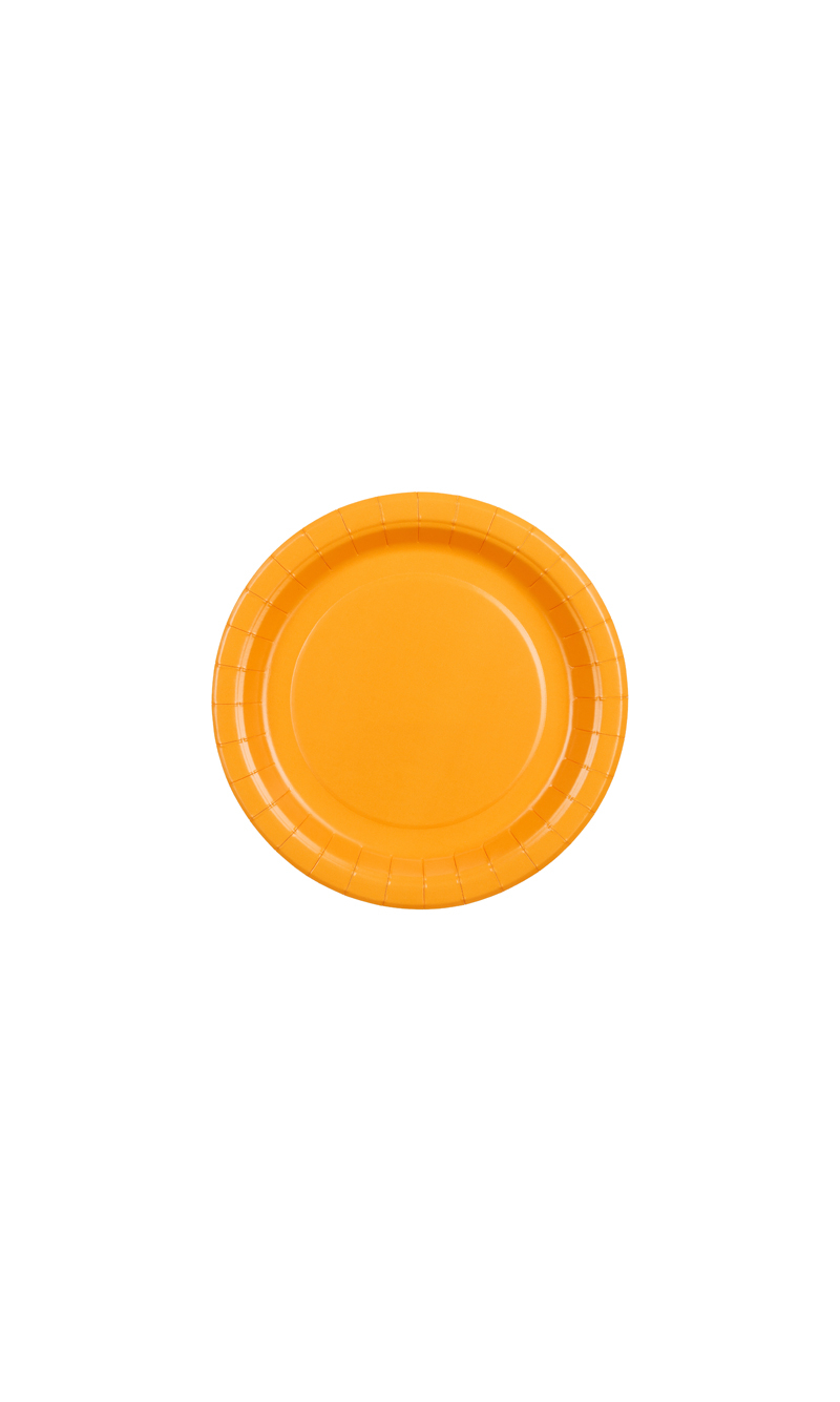 Paper Plates Light Orange 18cm - 6pk