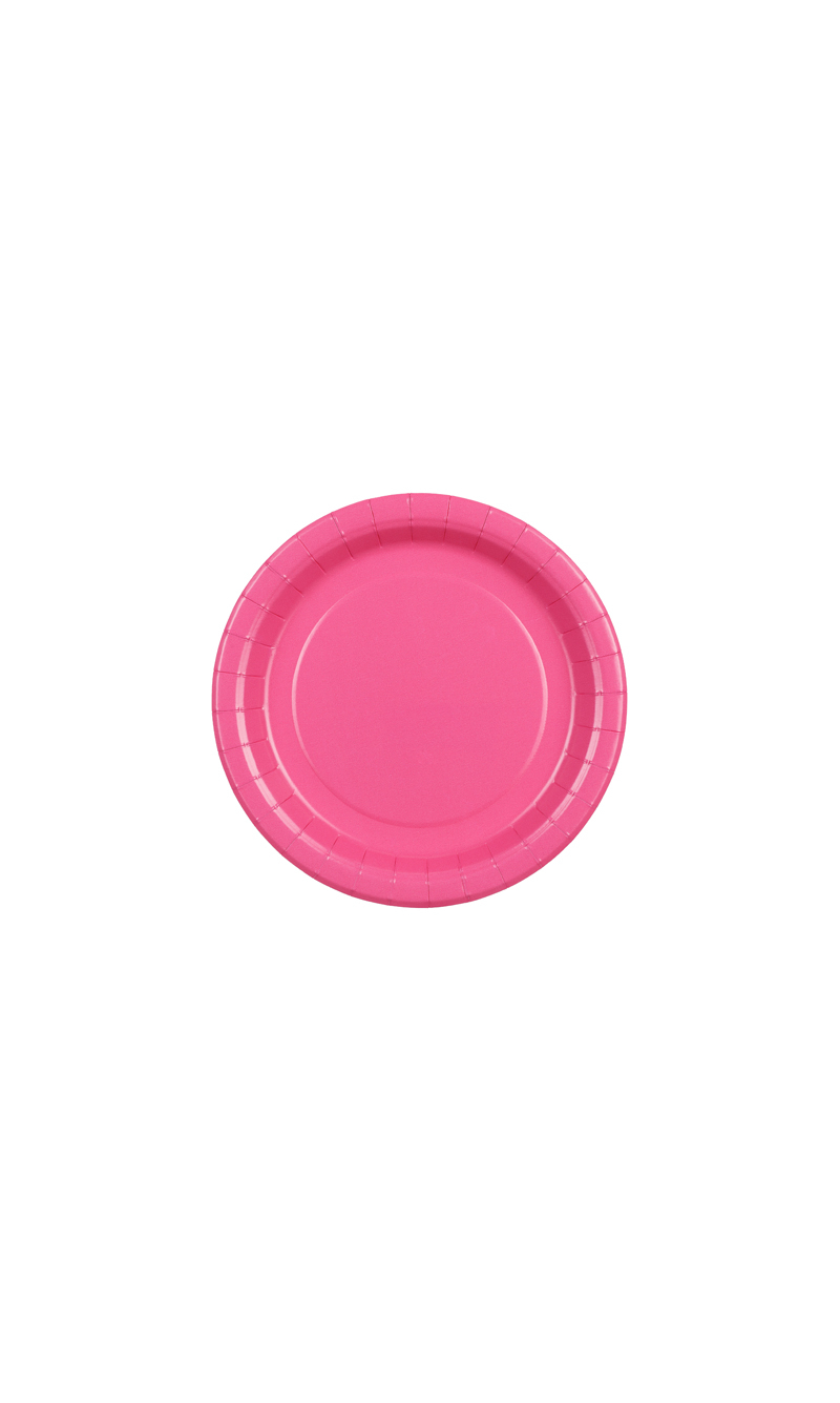 Paper Plates Dark Pink 18cm - 6pk