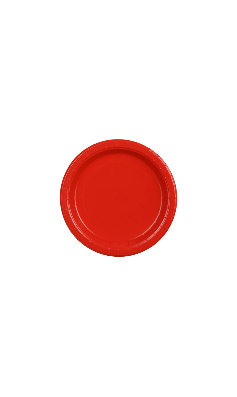 Paper Plates Red 18cm - 6pk