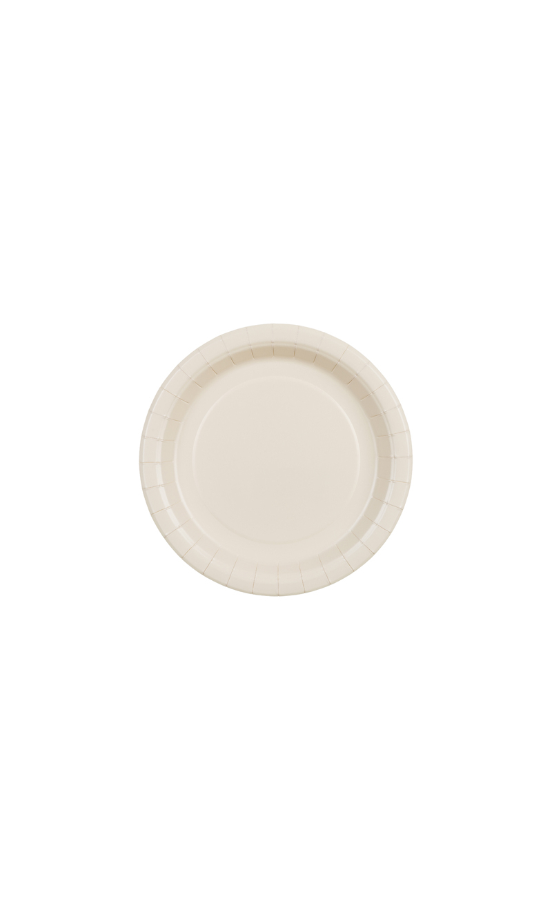 Paper Plates Beige 18cm - 6pk
