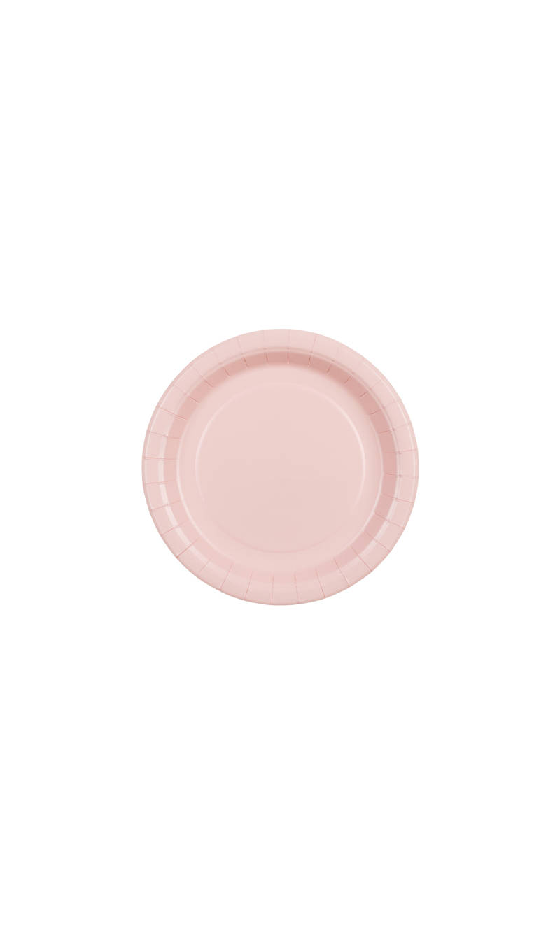 Paper Plates Light Pink 18cm - 6pk