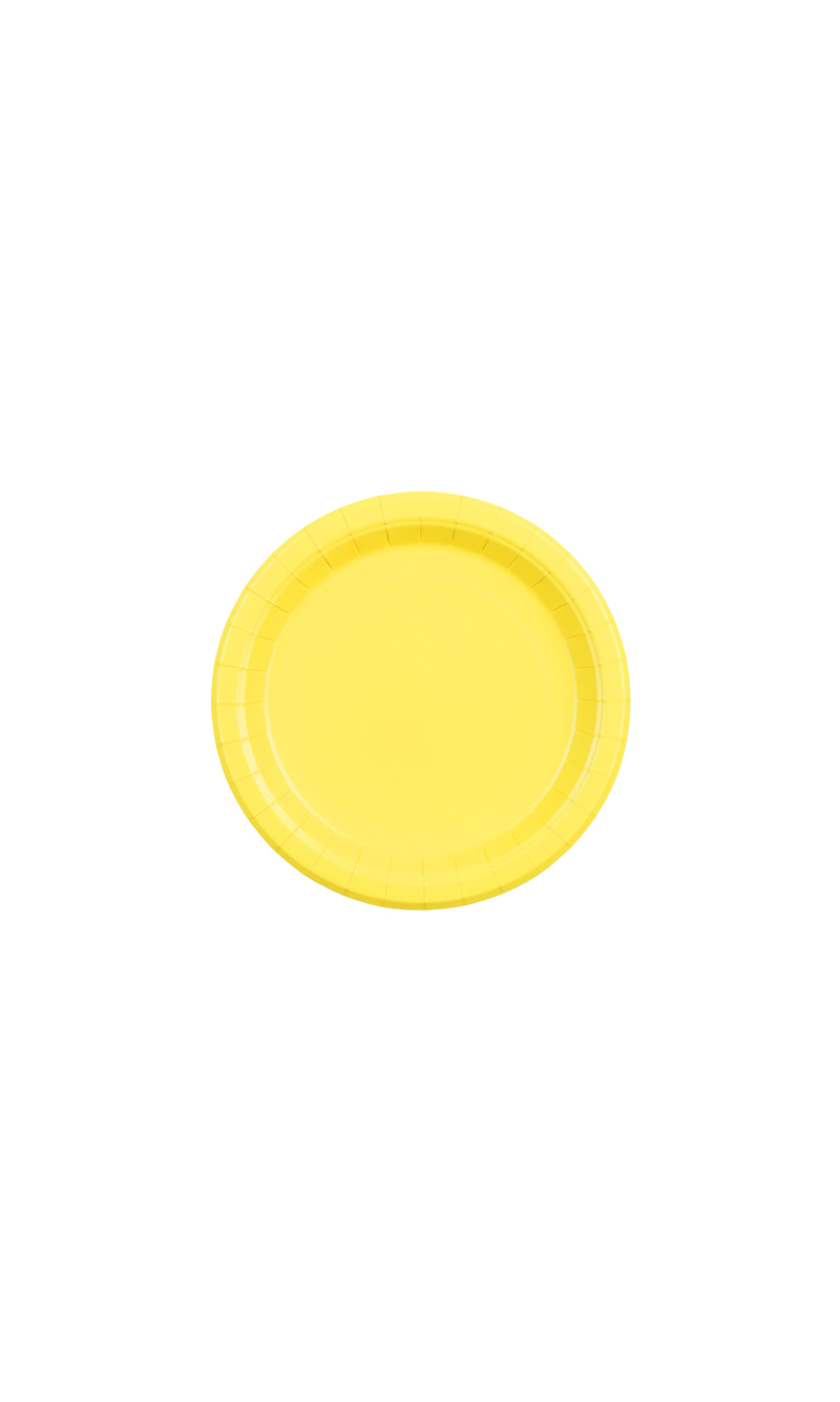 Paper Plates Yellow 18cm - 6pk