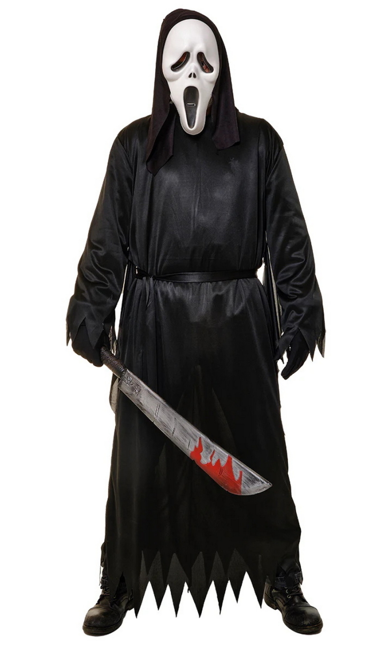 Scary Ghost Face Scream Unisex Costume - Adult Size Standard (STD)