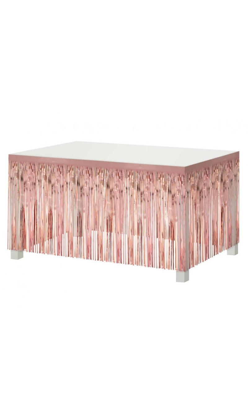 Table Edge Decoration B&C Tassels Rose-Gold 80x300cm