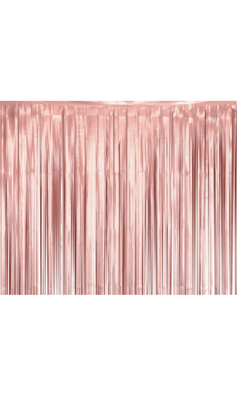 Fringe Deco Curtain B&C Mat Rose-Gold 100x200cm