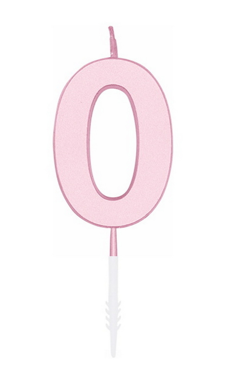 Cake Candle 4.5cm Pastel Pink No. 0