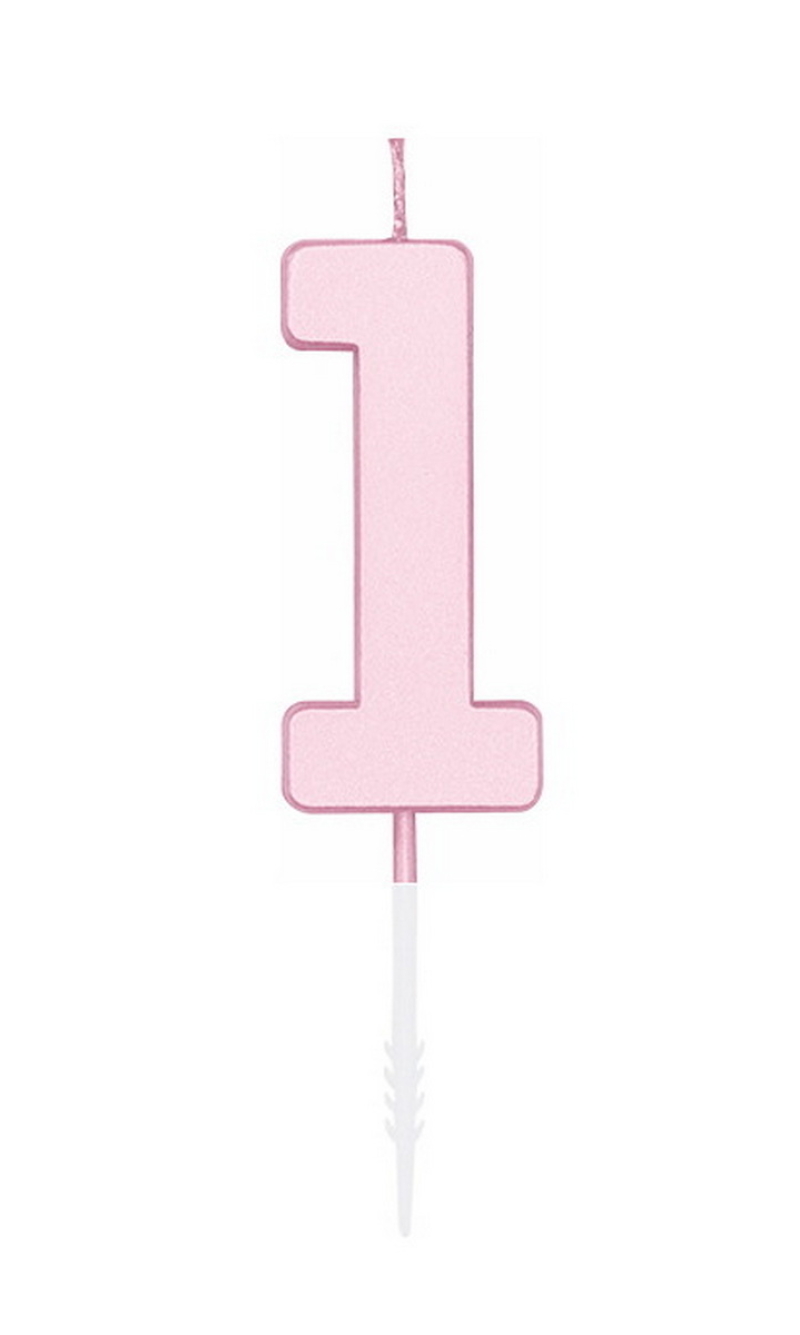 Cake Candle 4.5cm Pastel Pink No. 1