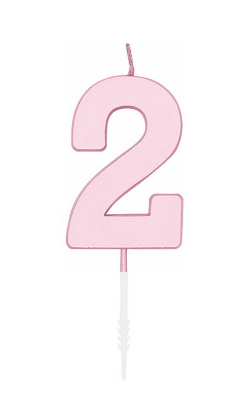 Cake Candle 4.5cm Pastel Pink No. 2