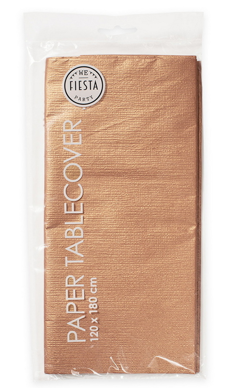 Party Paper Tablecover 120x180cm - Rose Gold