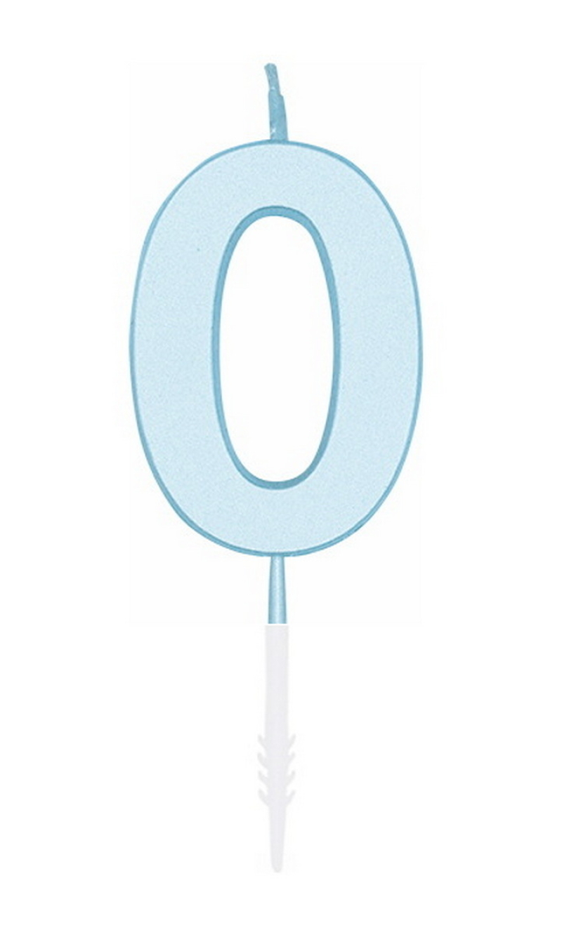 Cake Candle 4.5cm Pastel Blue No. 0