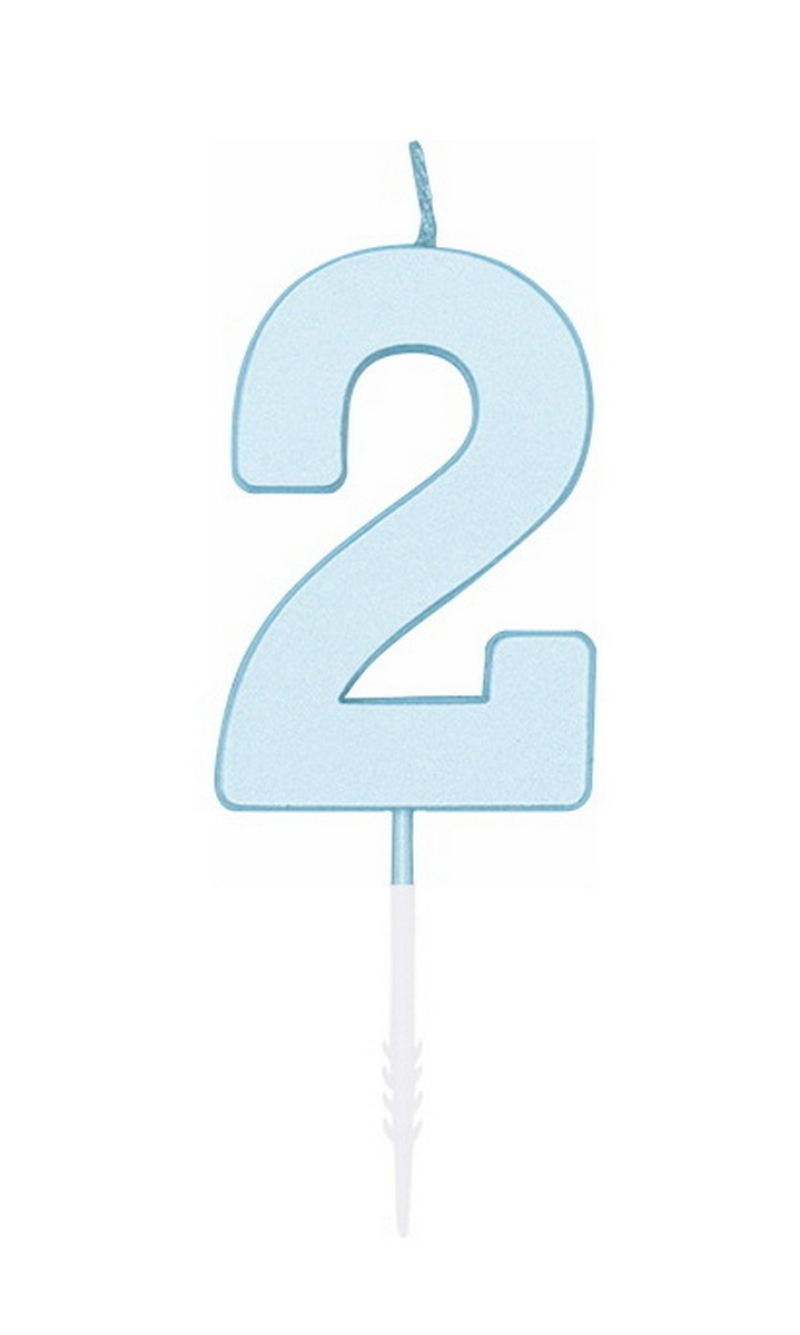 Cake Candle 4.5cm Pastel Blue No. 2