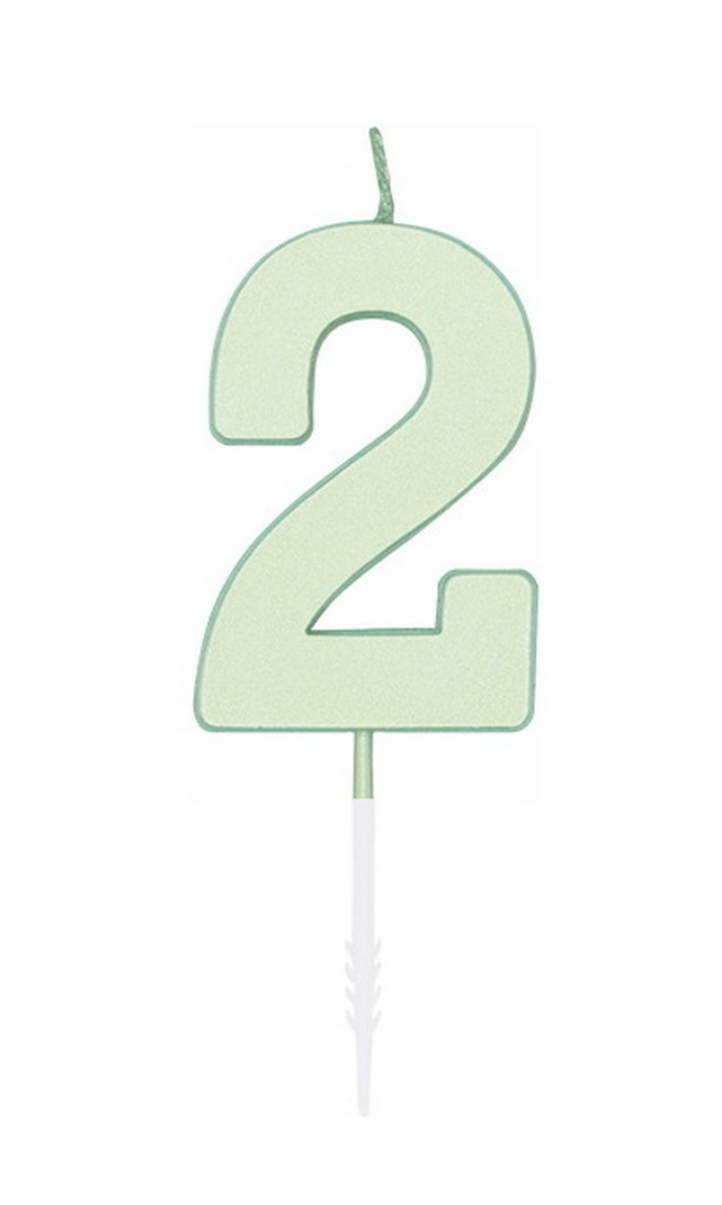 Cake Candle 4.5cm Pastel Mint No. 2
