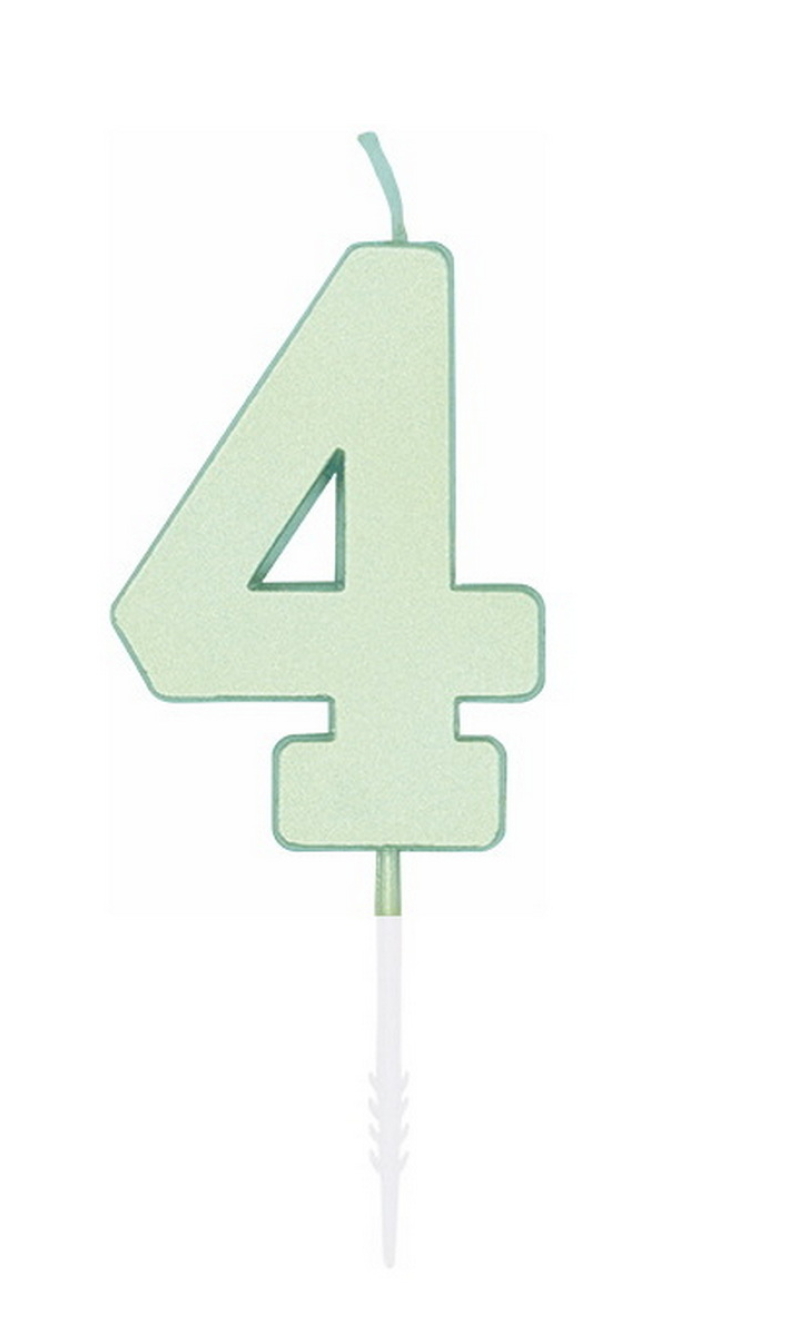 Cake Candle 4.5cm Pastel Mint No. 4
