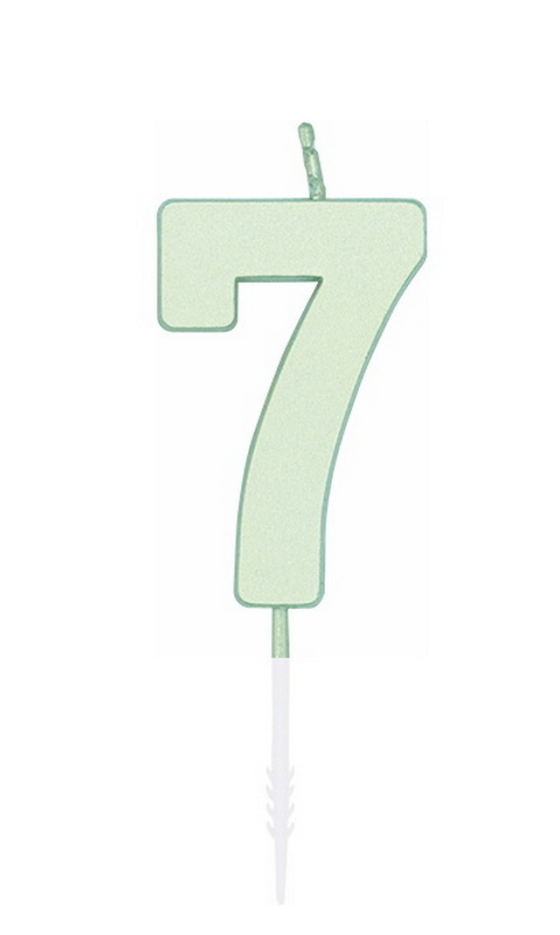 Cake Candle 4.5cm Pastel Mint No. 7