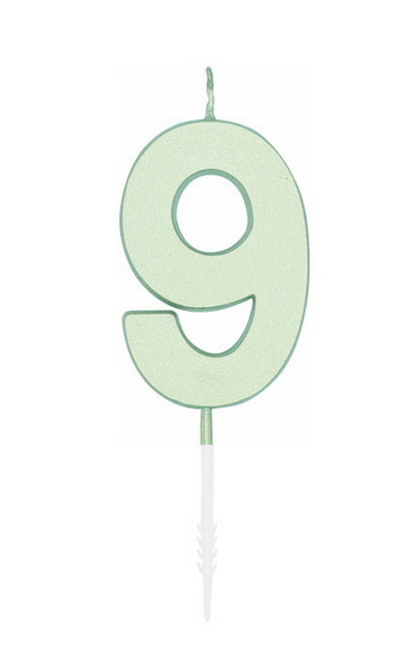 Cake Candle 4.5cm Pastel Mint No. 9