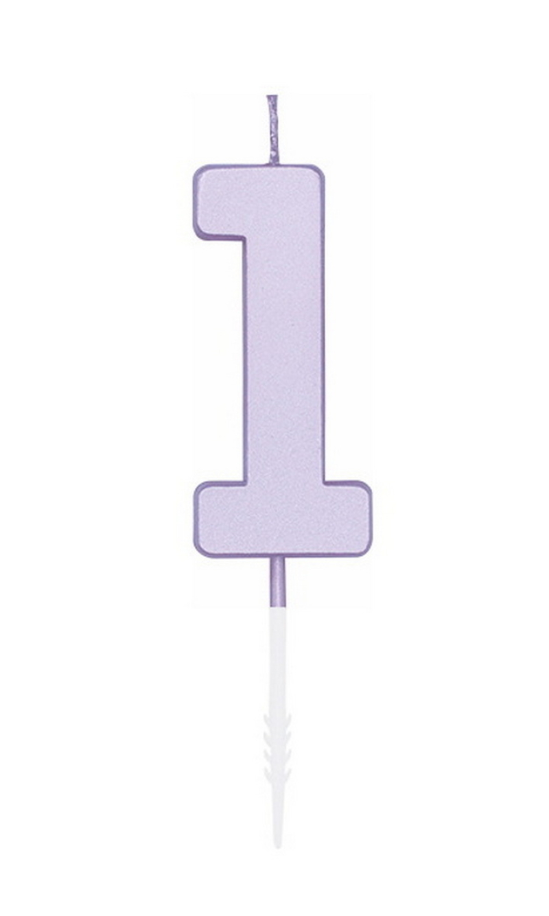Cake Candle 4.5cm Pastel Lilac No. 1