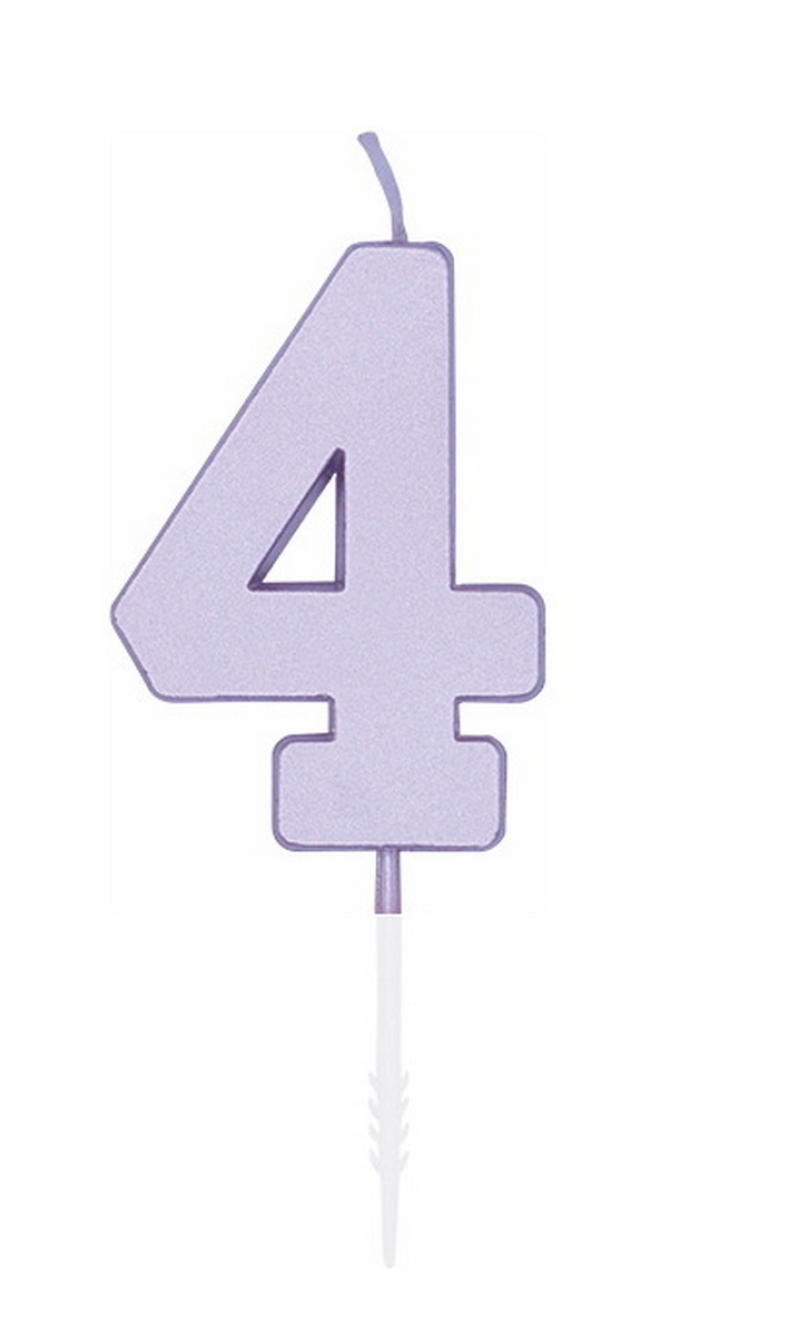 Cake Candle 4.5cm Pastel Lilac No. 4