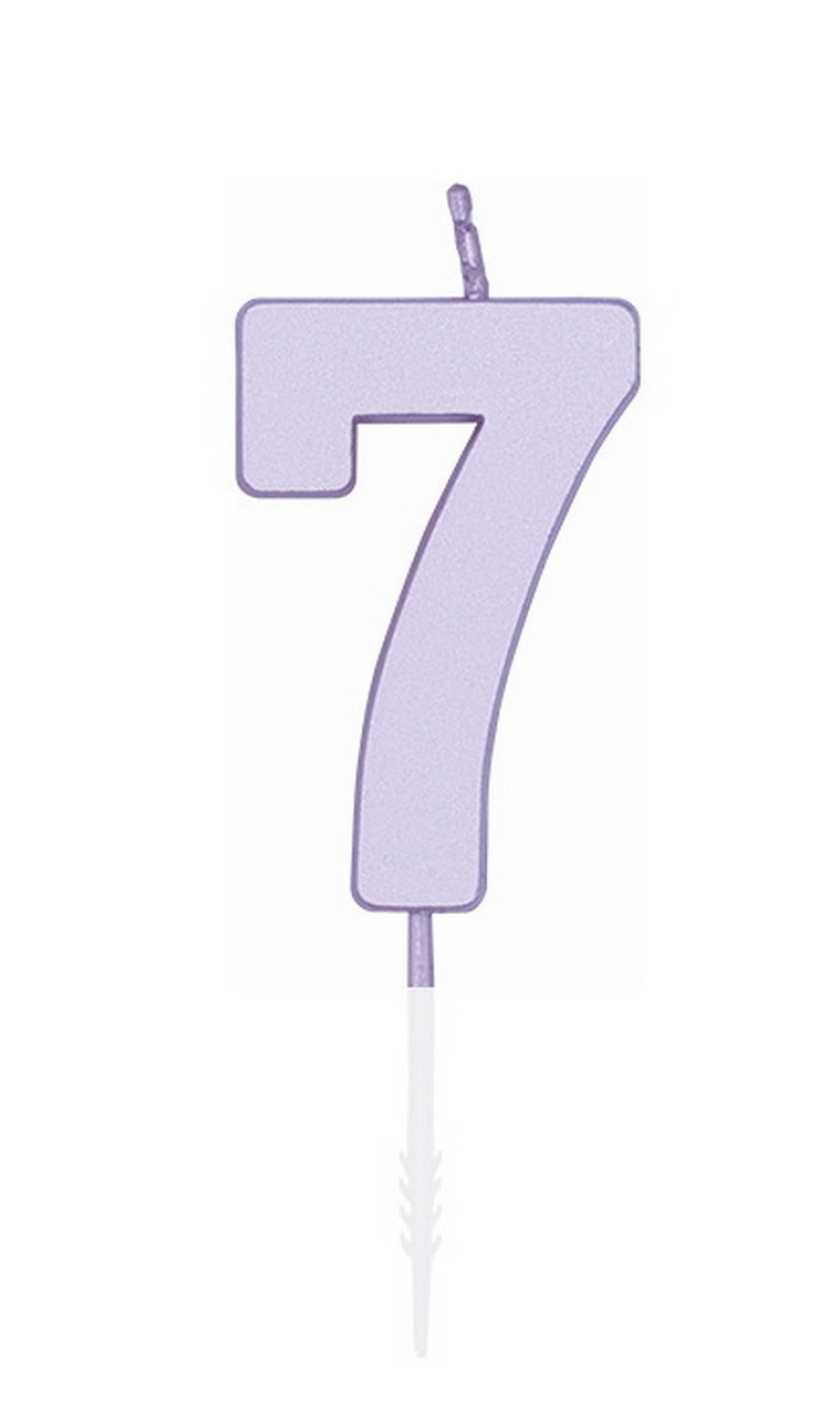 Cake Candle 4.5cm Pastel Lilac No. 7