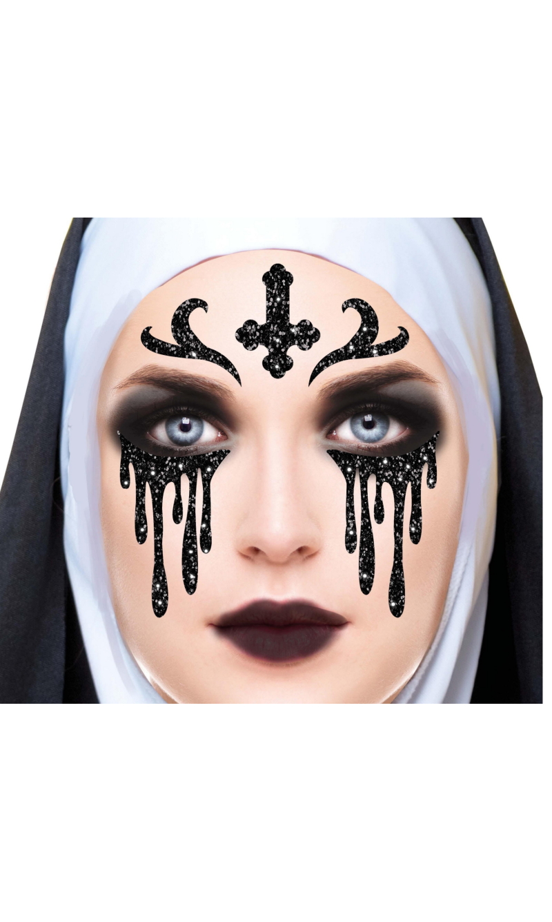 Nun Face Glitter 13x15cm